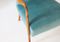 Model 401 Armchairs in Turquoise Velvet from Cassina, 1940s, Set of 2 9