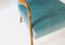 Model 401 Armchairs in Turquoise Velvet from Cassina, 1940s, Set of 2, Image 9