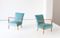 Model 401 Armchairs in Turquoise Velvet from Cassina, 1940s, Set of 2, Image 8