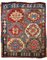 Antiker handgefertigter kurdischer Teppich, 1870er 1