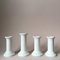Vintage White Ceramic Column Candleholders from Guldkroken Hjo, Set of 4, Image 1
