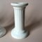 Portacandela vintage a forma di colonna in ceramica bianca di Guldkroken Hjo, set di 4, Immagine 4