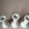 Vintage White Ceramic Column Candleholders from Guldkroken Hjo, Set of 4, Image 3