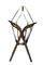 Vintage Bentwood & Brass Magazine Rack, Image 2