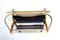 Vintage Bentwood & Brass Magazine Rack 14