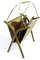 Vintage Bentwood & Brass Magazine Rack, Image 6