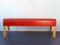 Red Plywood Bench from Ikea, 1990s, Image 1