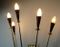 Lampada da parete grande Atomic a 5 luci in ottone, anni '50, Immagine 6