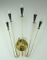 Large Atomic 5-light Wall Lamp in Brass, 1950s, Image 1