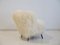 White Lambskin Lounge Chair, 1950s, Image 4