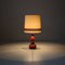 Table Lamp with Ceramic Base in Orange & Brown, 1970s 3