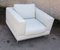 Large Armchair in White Leather, 1970s 2