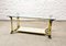 Hollywood Regency Brass, Glass and, Travertine Coffee Table, 1970s 1