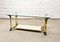 Hollywood Regency Brass, Glass and, Travertine Coffee Table, 1970s, Image 1