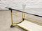 Hollywood Regency Brass, Glass and, Travertine Coffee Table, 1970s 6