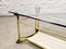 Hollywood Regency Brass, Glass and, Travertine Coffee Table, 1970s, Image 6