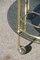 Round Italian Bar Cart in Brass and Glass, 1970s, Image 14