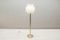 Goldene Stehlampe aus gefrostetem Glas von Doria Leuchten, 1960er 1