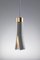 Grey Concrete Gold Cap Split Pendant Lamp by Dror Kaspi for Ardoma Studio 1