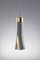 Grey Concrete Gold Cap Split Pendant Lamp by Dror Kaspi for Ardoma Studio, Image 1