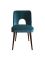 Mid-Century Blue Velvet Side Chair by Leśniewski for Slupskie Fabryki Mebli, 1960s, Image 1