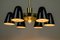 Vintage Brass & Black Aluminum Chandelier, 1950s, Image 9