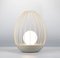 Egg Tischlampe aus der Ova Serie mit gelbem Metallkäfig von Dror Kaspi für Ardoma Design 3