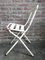 Silla plegable industrial vintage de acero, Imagen 8