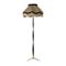 Stained Wood and Brass Floor Lamp, 1950s, Image 1