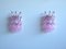 Murano Poliedri Pink Glass Wall Sconces, 1977, Set of 2 5