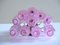 Murano Poliedri Pink Glass Wall Sconces, 1977, Set of 2, Image 9