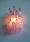 Murano Poliedri Pink Glass Wall Sconces, 1977, Set of 2, Image 11