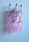 Murano Poliedri Pink Glass Wall Sconces, 1977, Set of 2 4