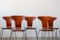 Model 3105 Mosquito Chairs by Arne Jacobsen for Fritz Hansen, 1967, Set of 7 13