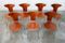 Model 3105 Mosquito Chairs by Arne Jacobsen for Fritz Hansen, 1967, Set of 7, Image 2