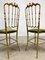 Chaises de Salle à Manger Chiavari en Laiton, 1960s, Set de 4 3