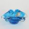 Cenicero vintage de cristal de Murano azul, Imagen 2
