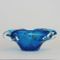 Blauer Vintage Aschenbecher aus Muranoglas 4