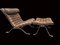Ari Lounge Chair & Ottoman in Leather and Steel from Arne Norell, 1965 1