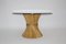 Mesa de comedor con base en forma de gavilla de trigo de bambú de McGuire, años 70, Imagen 3