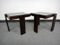 Italian Modernist Stackable Tables in Teak and Glass, 1960s, Set of 2, Image 4