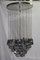 Steel & Glass Waterfall Ceiling Lamp, 1970s 1