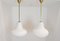 Vintage Swedish Opaline Glass Ceiling Lamps by Carl-Axel Acking, Set of 2 1
