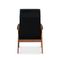 Mid-Century Danish Black Leather Easy Chair, Image 4