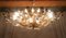 Large Brass and Crystal Flush Mount Chandelier, 1988 12