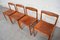 Vintage Teak Chairs with Cognac Leather by H.W. Klein for Bramin, Set of 4 15