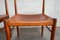 Sedie vintage in teak in pelle color cognac di H.W. Klein per Bramin, Set di 4, Immagine 23