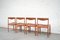 Vintage Teak Chairs with Cognac Leather by H.W. Klein for Bramin, Set of 4 9