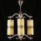 Art Deco Ceiling Lamp with Yellow Glass 1