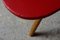 Red Tripod Coffee Table from Steiner, 1950s 12